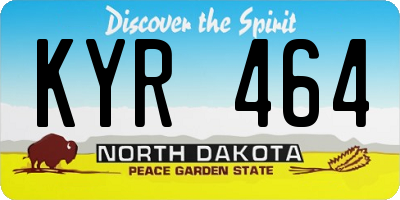 ND license plate KYR464