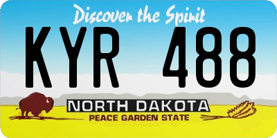 ND license plate KYR488