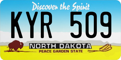 ND license plate KYR509