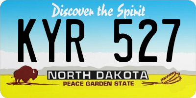 ND license plate KYR527