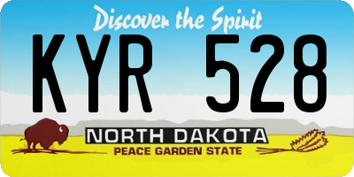 ND license plate KYR528