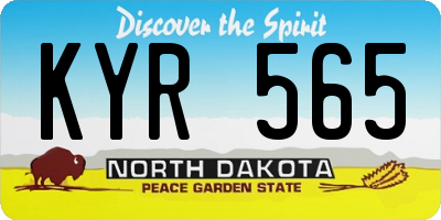 ND license plate KYR565