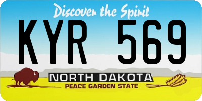 ND license plate KYR569