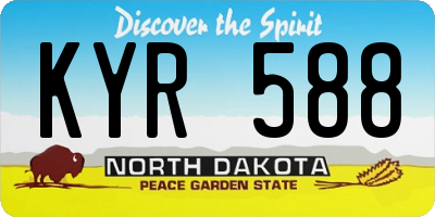 ND license plate KYR588