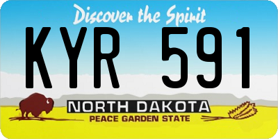 ND license plate KYR591