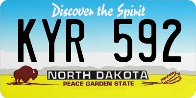 ND license plate KYR592