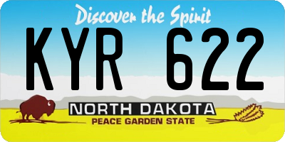 ND license plate KYR622