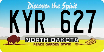 ND license plate KYR627