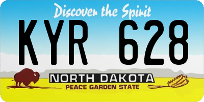 ND license plate KYR628