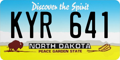 ND license plate KYR641