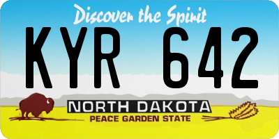 ND license plate KYR642