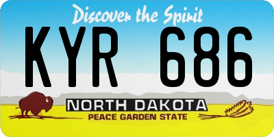 ND license plate KYR686