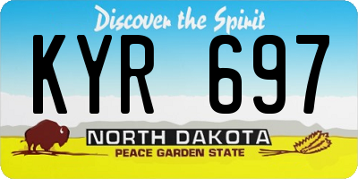 ND license plate KYR697