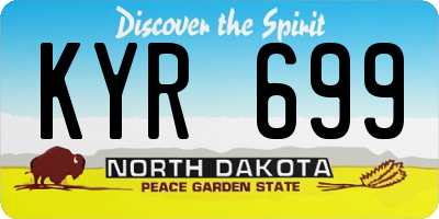 ND license plate KYR699