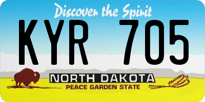 ND license plate KYR705