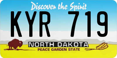 ND license plate KYR719