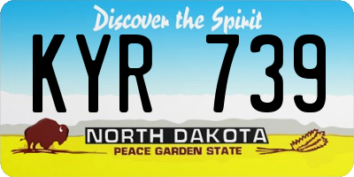 ND license plate KYR739