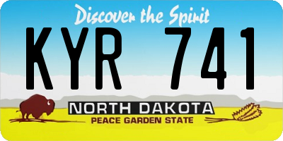 ND license plate KYR741