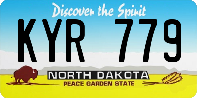 ND license plate KYR779