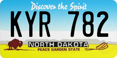 ND license plate KYR782