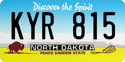 ND license plate KYR815