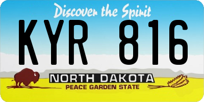 ND license plate KYR816