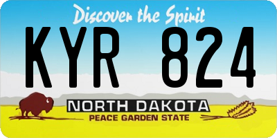 ND license plate KYR824