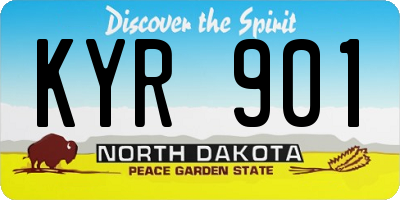 ND license plate KYR901