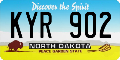 ND license plate KYR902