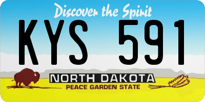 ND license plate KYS591