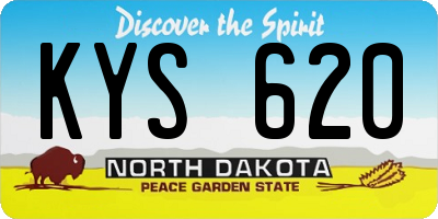 ND license plate KYS620