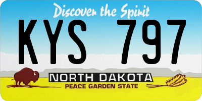 ND license plate KYS797