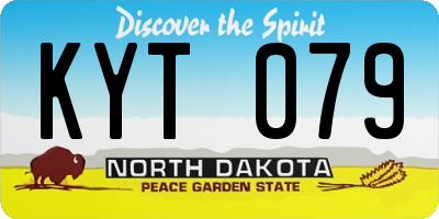 ND license plate KYT079