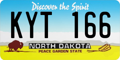 ND license plate KYT166