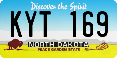 ND license plate KYT169