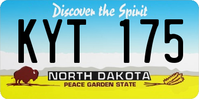 ND license plate KYT175