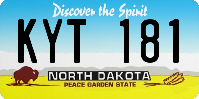 ND license plate KYT181