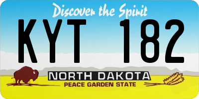 ND license plate KYT182