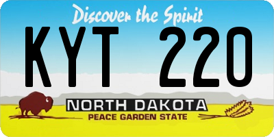 ND license plate KYT220