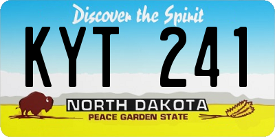 ND license plate KYT241