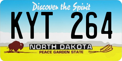 ND license plate KYT264