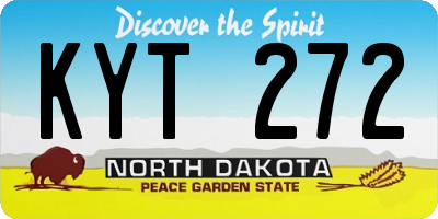 ND license plate KYT272