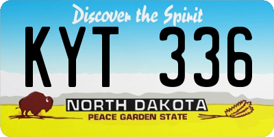 ND license plate KYT336