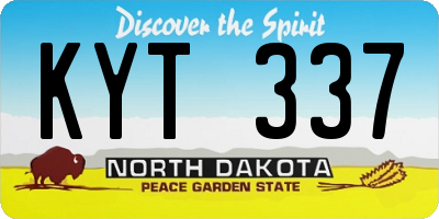 ND license plate KYT337