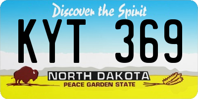 ND license plate KYT369