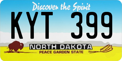 ND license plate KYT399