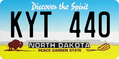 ND license plate KYT440
