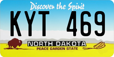 ND license plate KYT469