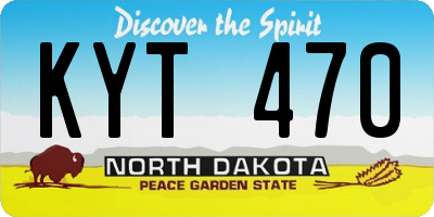 ND license plate KYT470