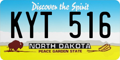 ND license plate KYT516